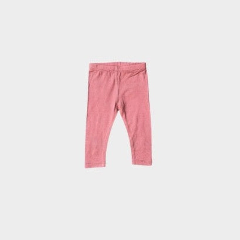 Baby Sprouts Basic Leggings | Dark Rose