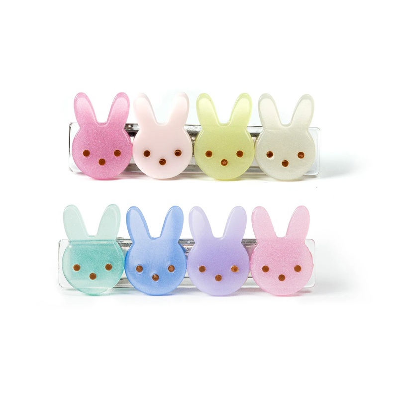 Lilies & Roses Multi Bunnies Satin Hair Clips