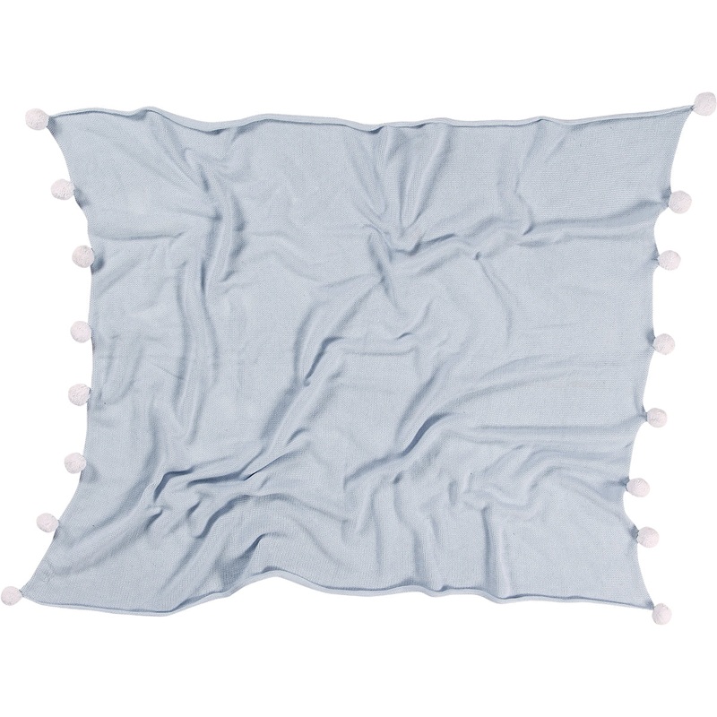 Lorena Canals Bubbly Baby Blanket – Soft Blue (3′ 3″ x 4′)