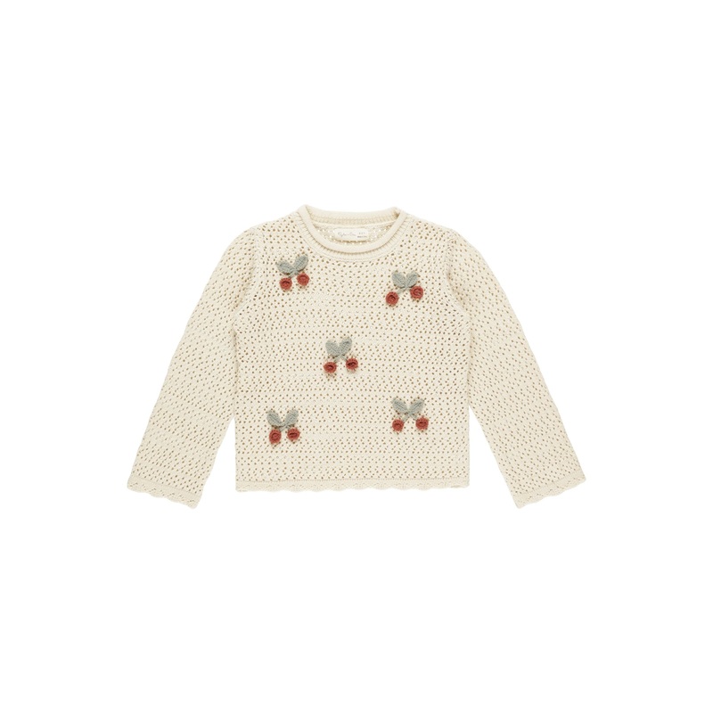 Rylee + Cru Crochet Knit Pullover – Cherries