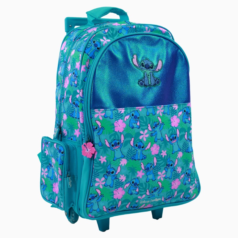 Stitch Trolley Bag – Turquoise (18 Inches)