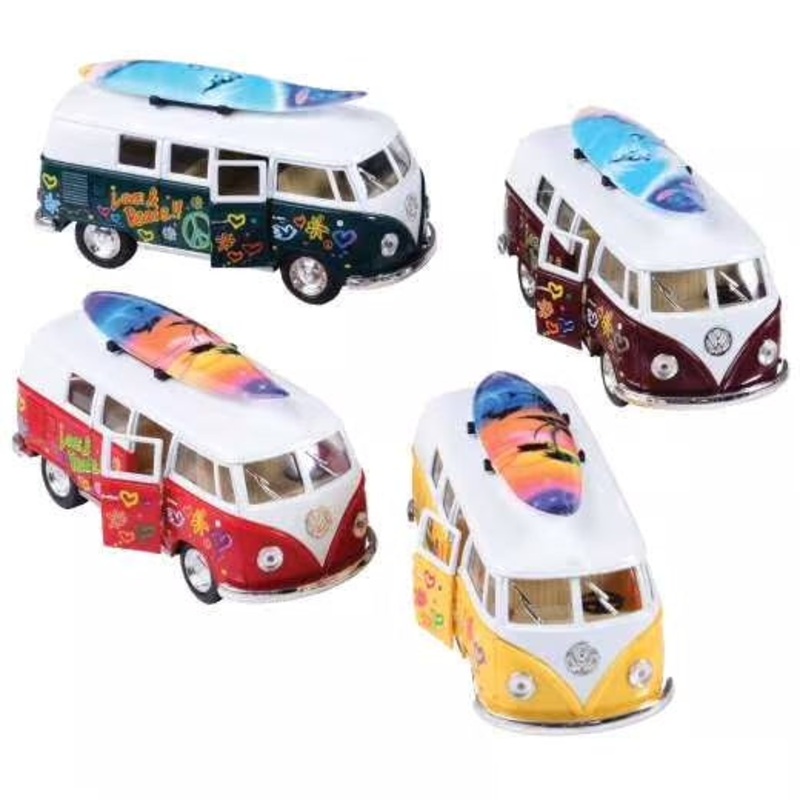 US Toy VW Classic Bus With Surfboard