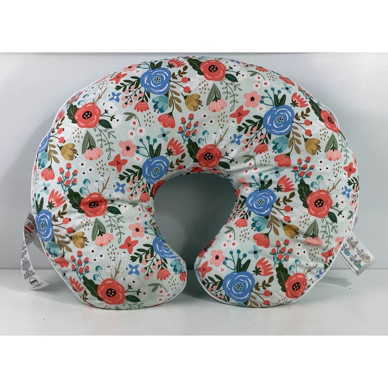 Boppy Nursing and Infant Support Pillow, Blue/Pink Posey