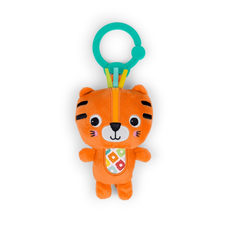 Bright Starts Jingle Joy Reach & Rattle Toy – Tiger – Unisex, Newborn +