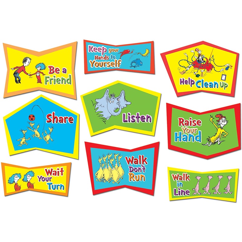 Dr. Seuss Classroom Rules Back to School Bulletin Board (D)