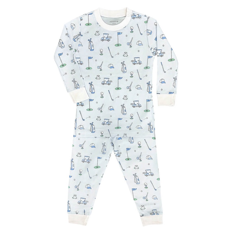 Golf Two Piece Pajama in Blue