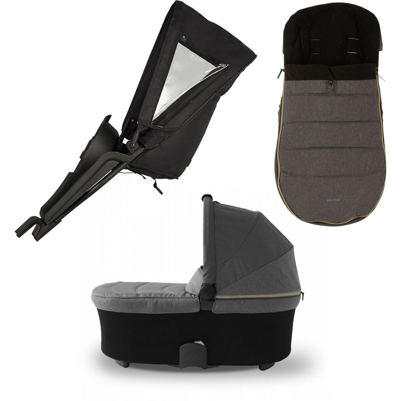Micralite TwoFold Accessory Bundle with Footmuff – Carbon