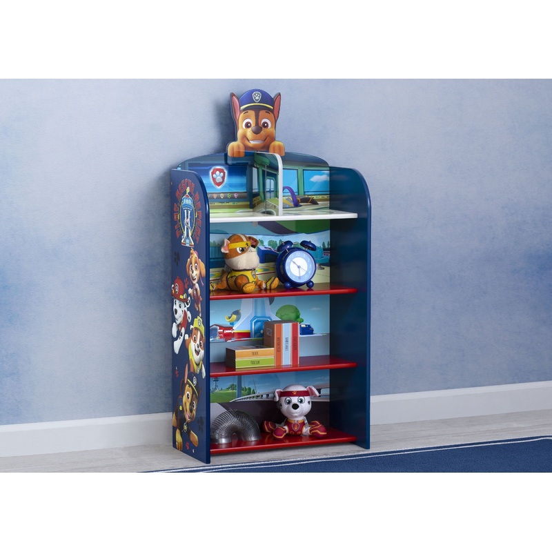 PAW Patrol Wooden Playhouse 4-Shelf Bookcase