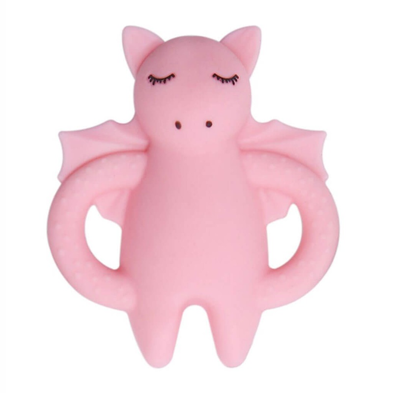 Silicone Teether Dragon Quartz Pink