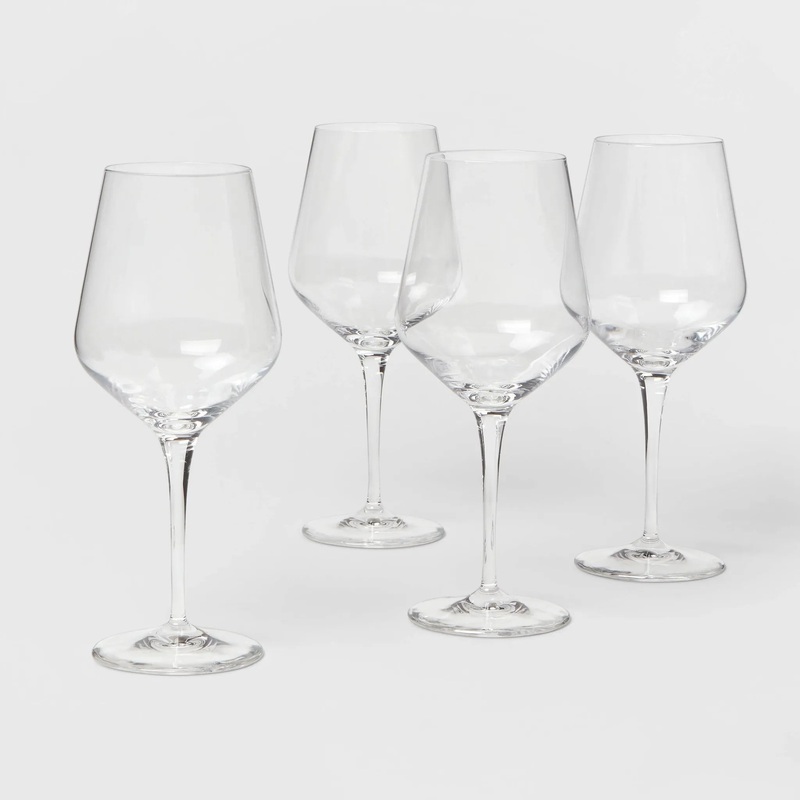 22oz 4pk Glass Atherton Red Wine Glasses – Threshold