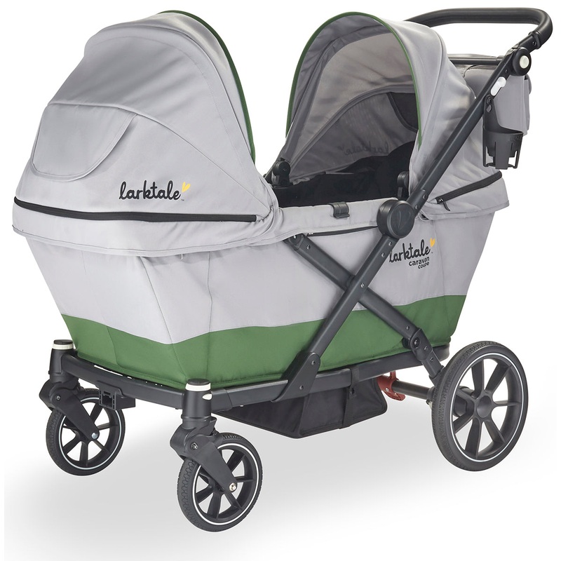 Larktale OPEN BOX Caravan Coupe (2 Seater) Stroller Wagon – Gray/Green