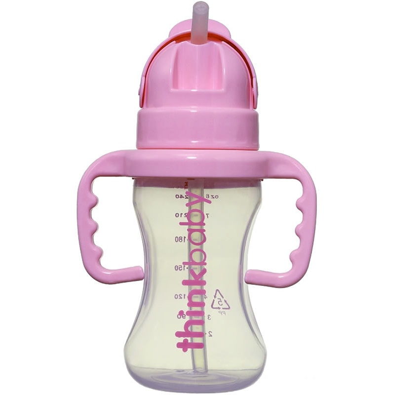 Thinkbaby Thinkster Straw Bottle, 9 oz – Pink