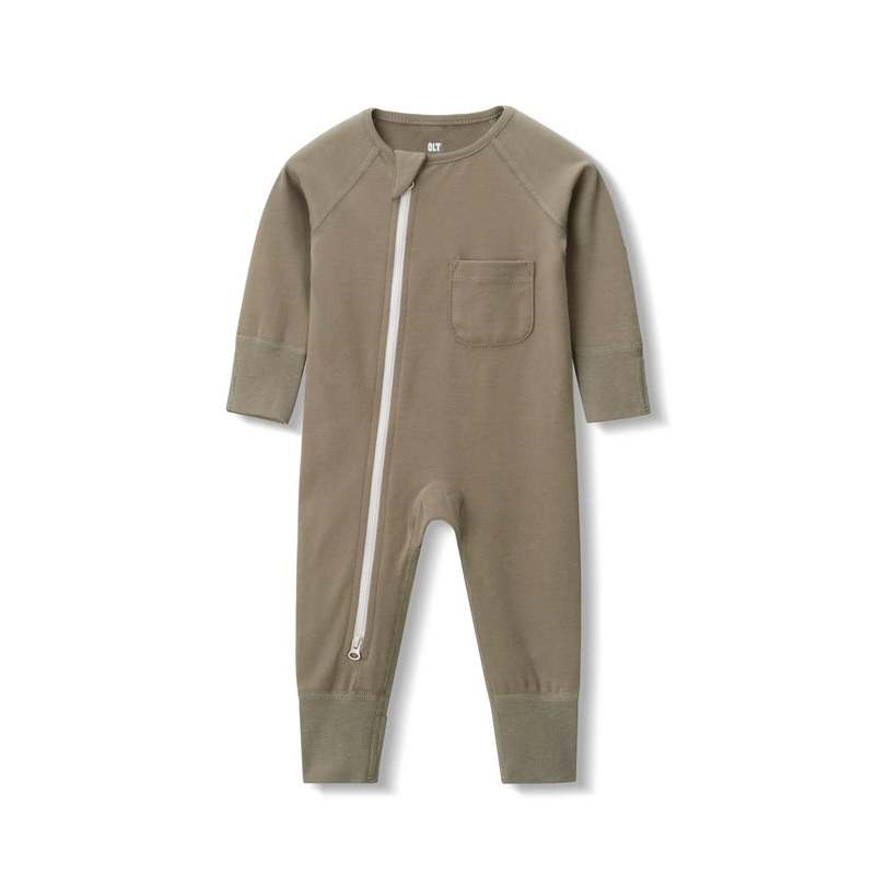 Zip Romper – Olive