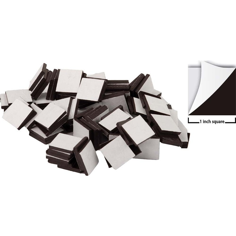 Adhesive Magnetic Squares 1″ 50 Pack