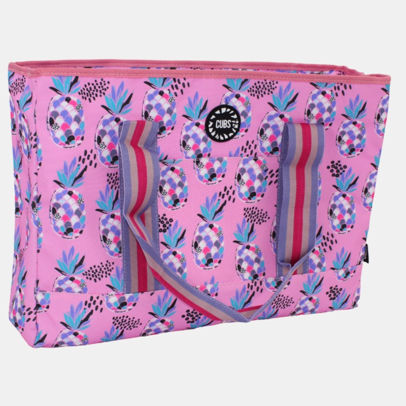 Cubs Lilac Pineapples Beach Bag