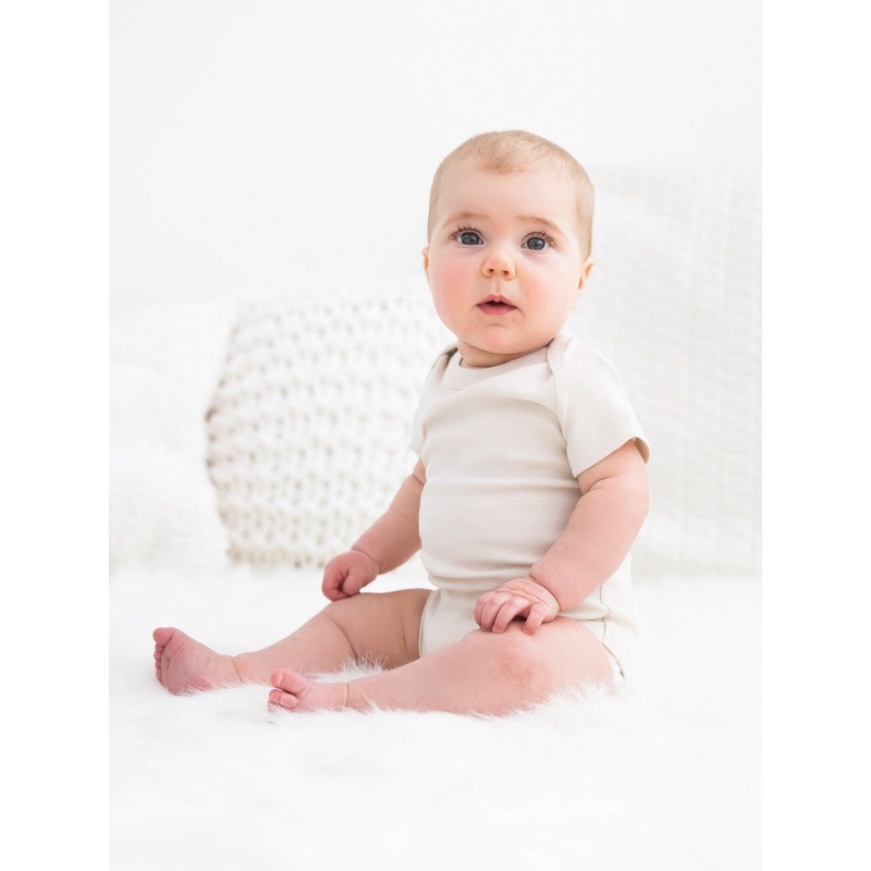 Organic Short Sleeve Classic Bodysuit – Natural
