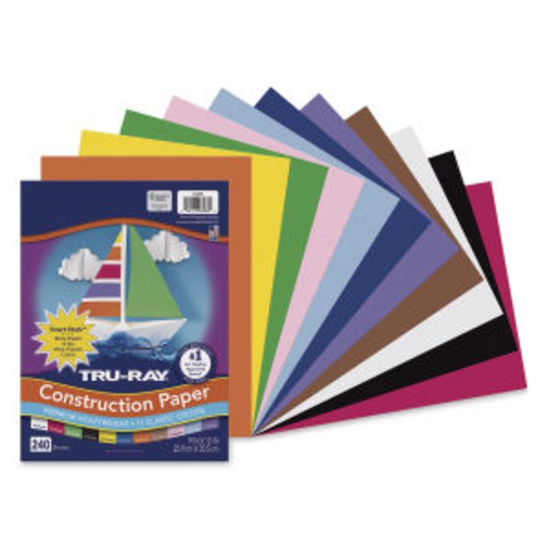 Tru-Ray Construction Paper – 9” x 12”, Smart Stack, 240 Sheets