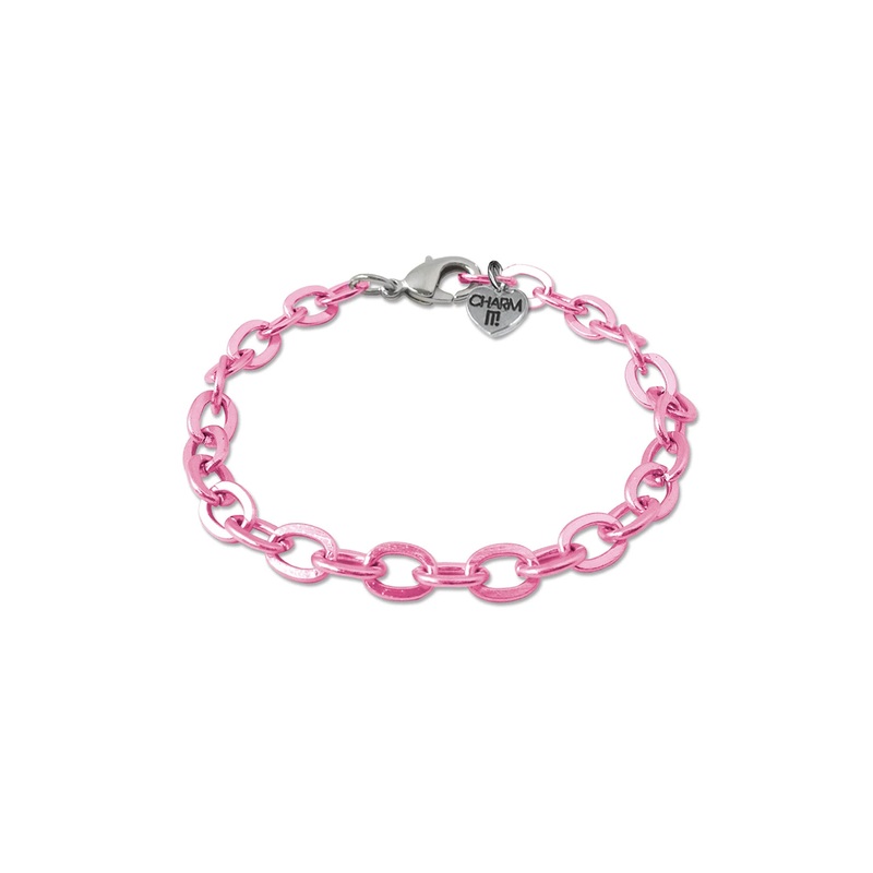 Charm It Pink Chain Bracelet
