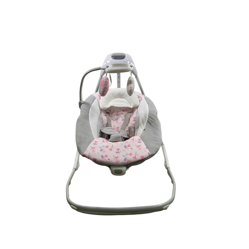 Ingenuity Simple Comfort 2-in-1 Swing Rocker, Pink Cassidy