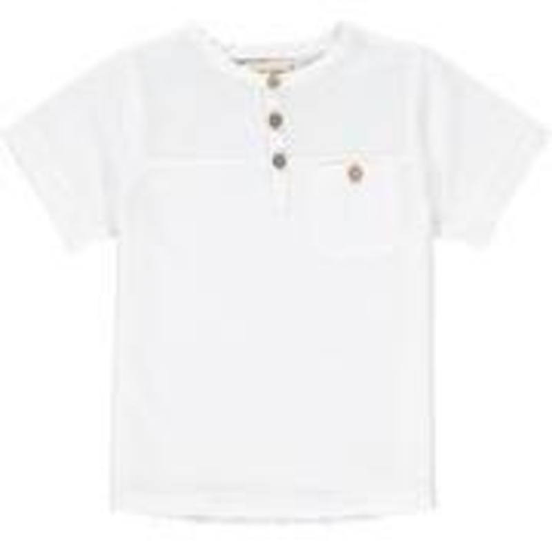 Me & Henry Boardwalk Pique Henley | White