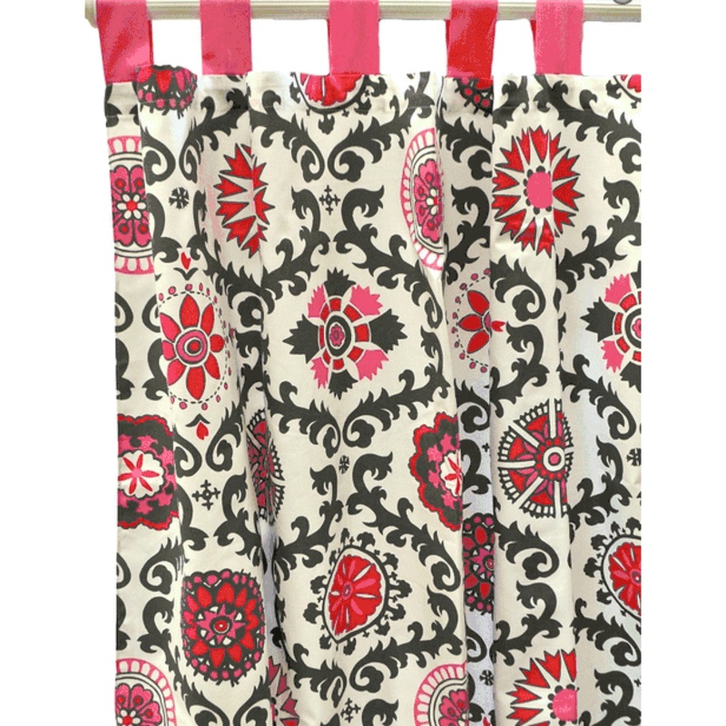 New Arrivals Ragamuffin Pink Window Panels