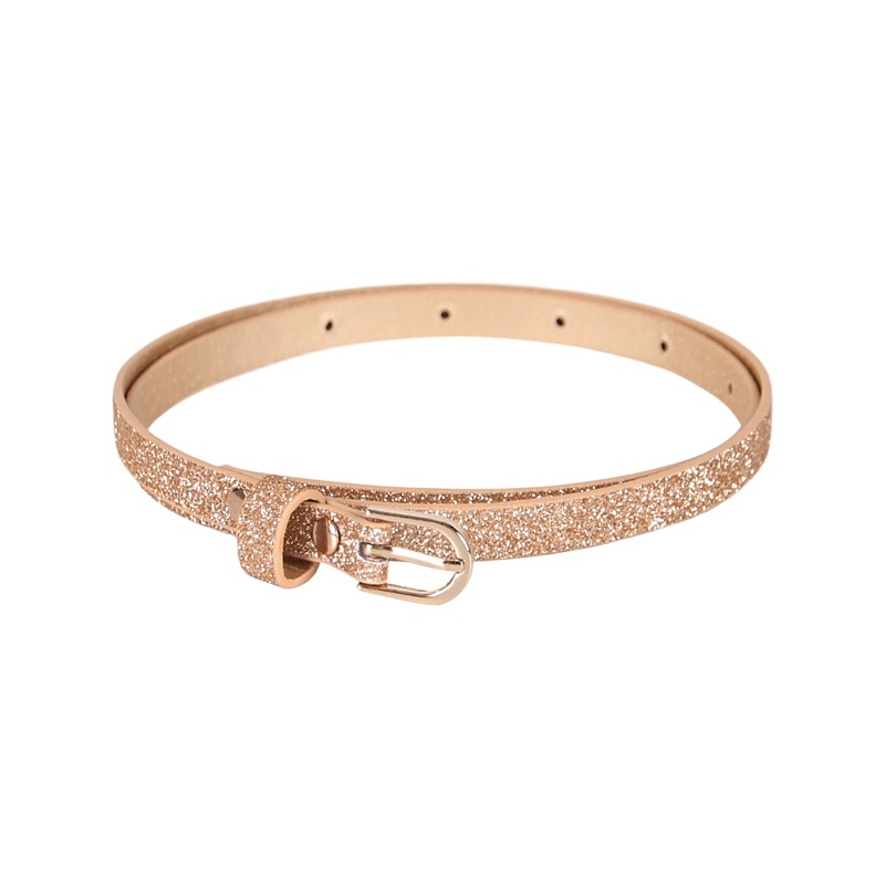 Peppercorn Kids Ultra Skinny Glitter Belt – Gold