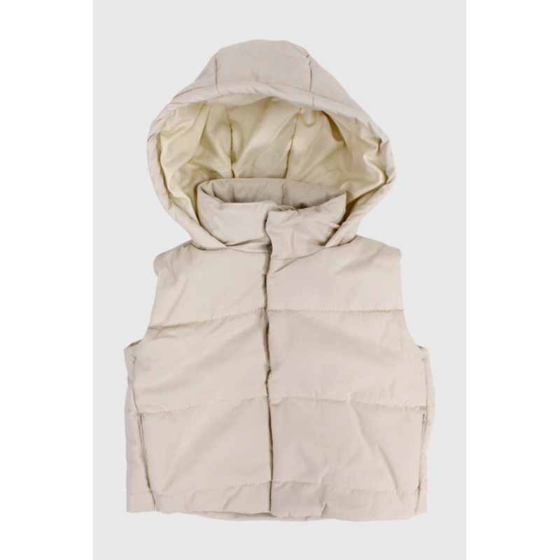 Unisex Beige Puffer Vest