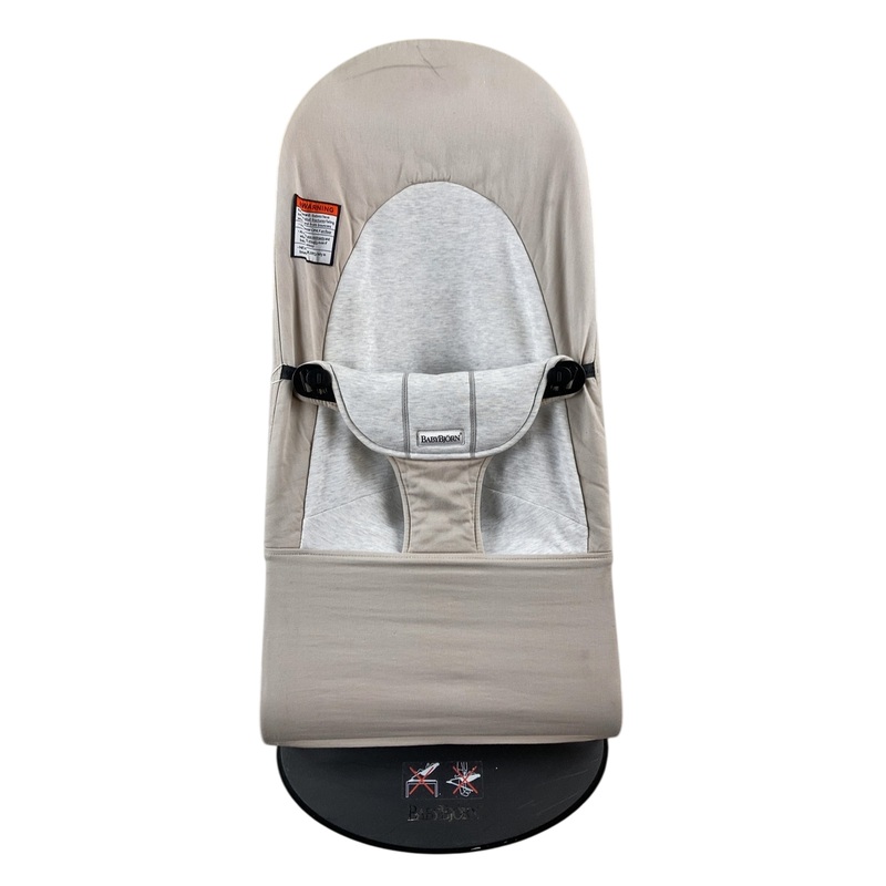 BabyBjorn Bouncer Balance, Beige/Gray, Black Frame