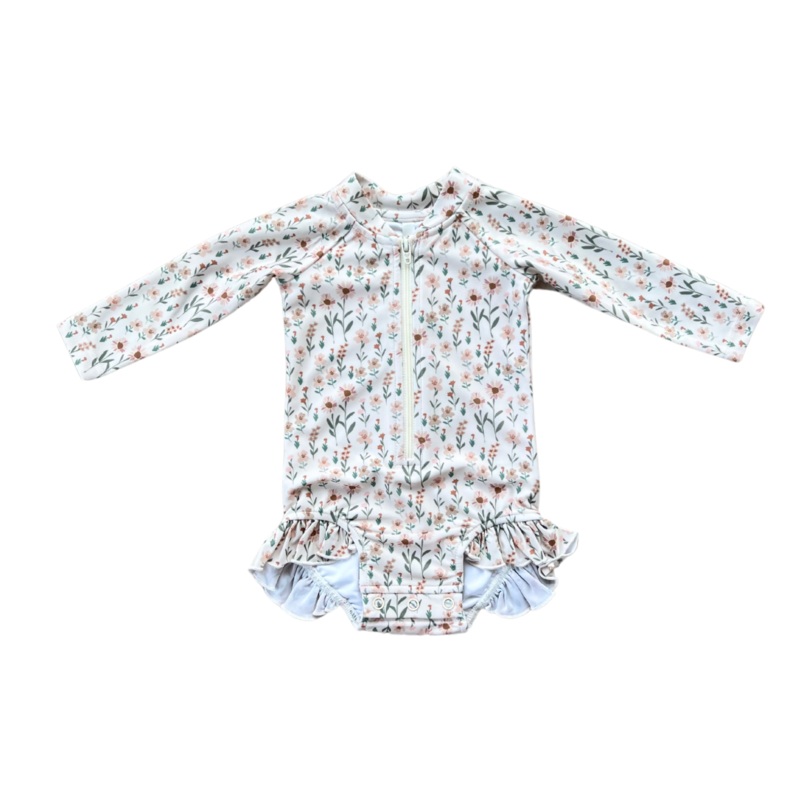 Babysprouts One-Piece Ruffle Rash Guard – Daisy Field