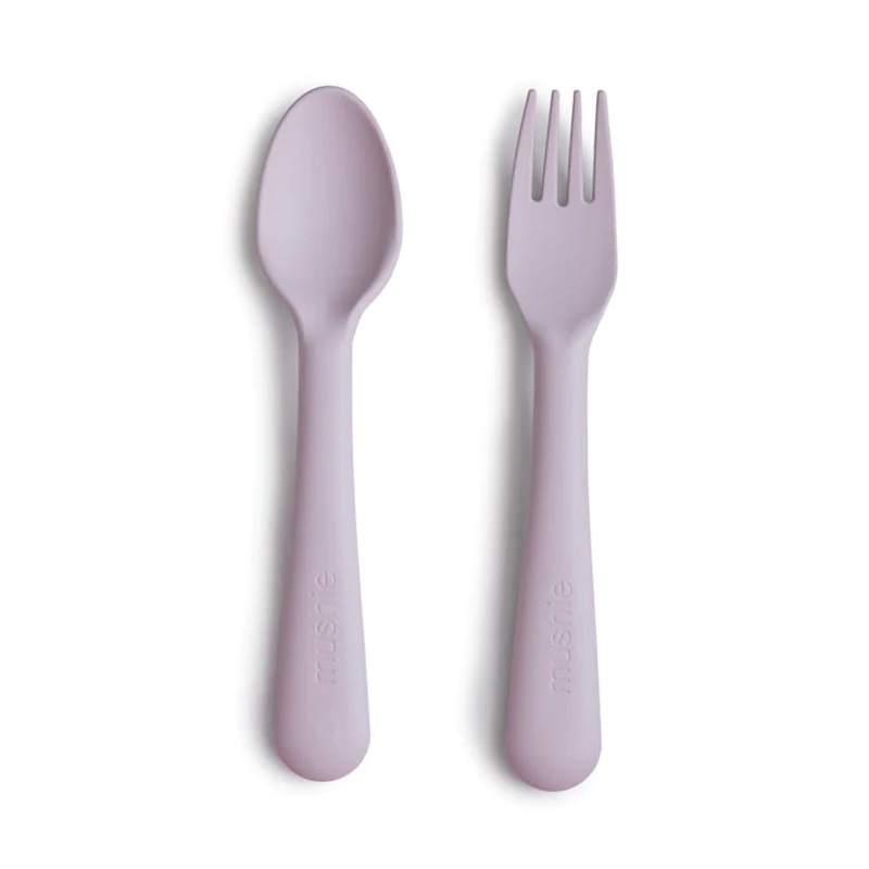 Dinnerware Fork and Spoon Set – Soft Lilac