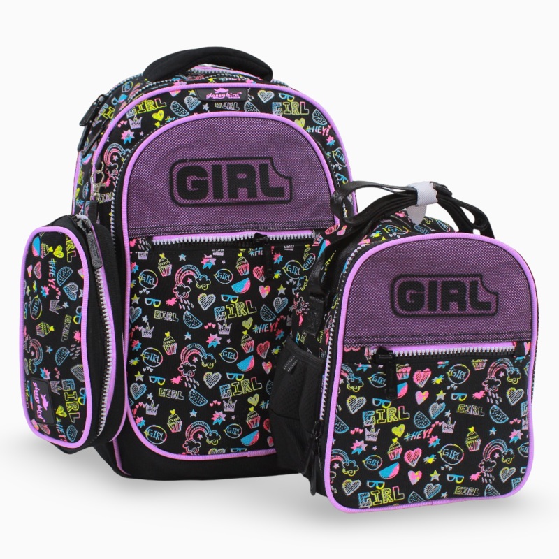 Girl Power Black School Set  17 Inches