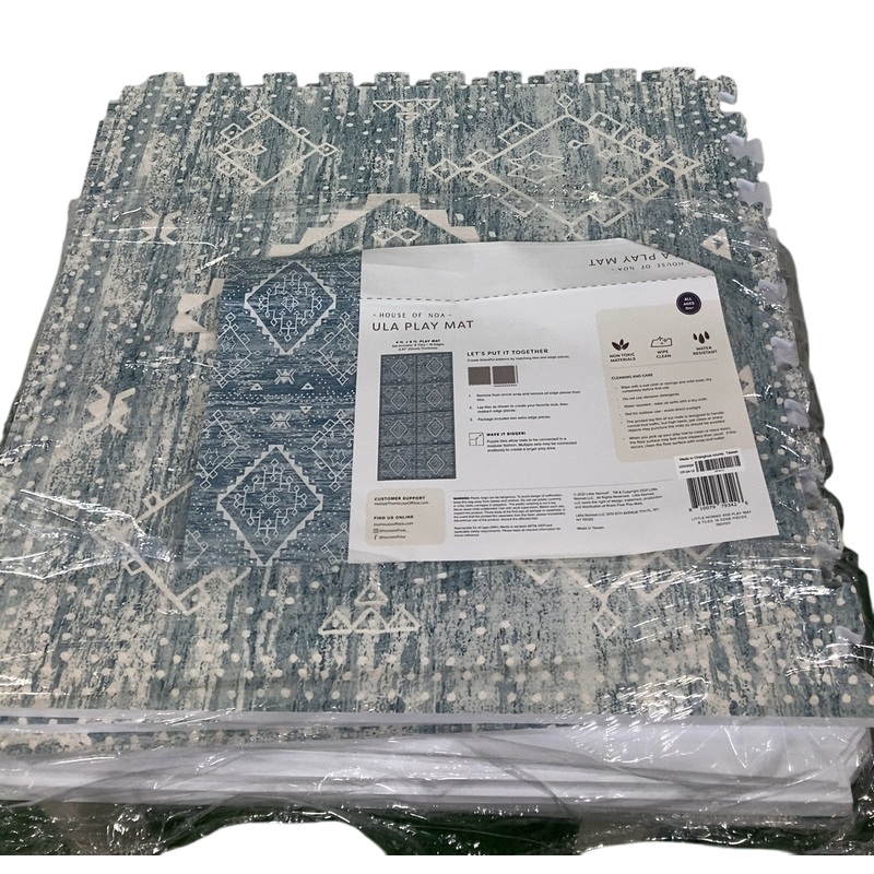 House Of Noa Little Nomad Play Mat, 4×8′, Ula-Indigo