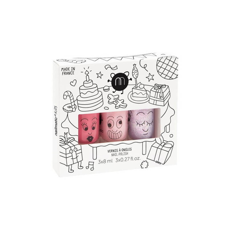 Nailmatic Kids Nail Polishes Set 3 Party