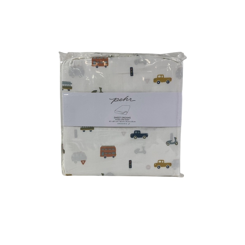 Pehr Fitted Crib Sheet, Rush Hour