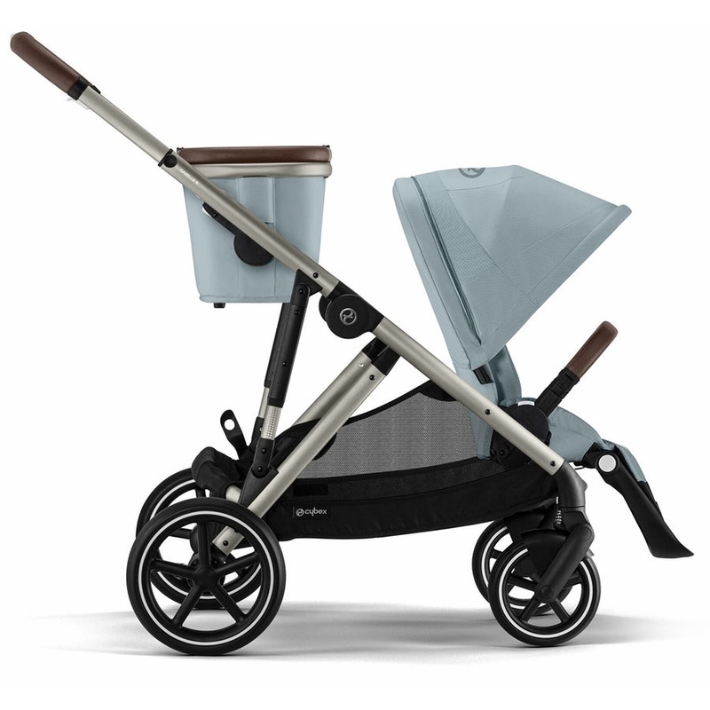 Cybex OPEN BOX Gazelle S 2 Single-to-Double Stroller – Taupe Frame / Sky Blue