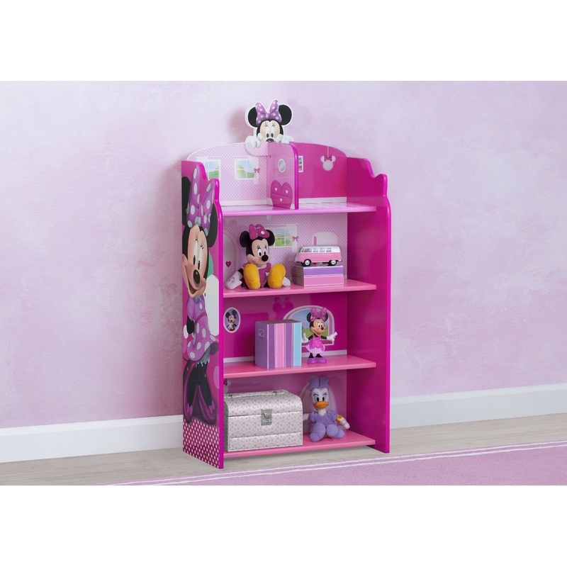 Minnie Mouse Wooden Playhouse 4-Shelf Bookcase