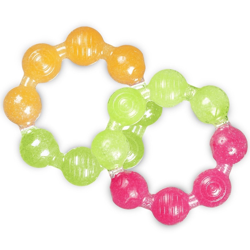 Munchkin Fun Ice Ring Teether – 2pk – Pink/Green
