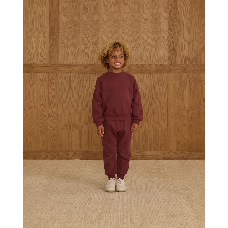 Rylee + Cru Play Relaxed Sweatpant || Burgundy