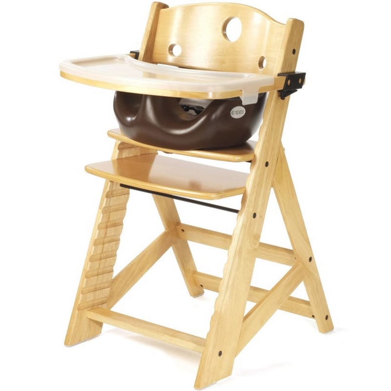 Keekaroo Height Right High Chair & Infant Insert – Natural/Chocolate