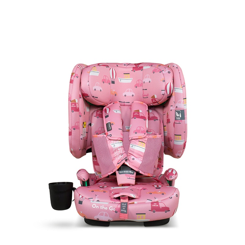 On The Go i-Size Travel Car Seat Itchy Feet Rosy
