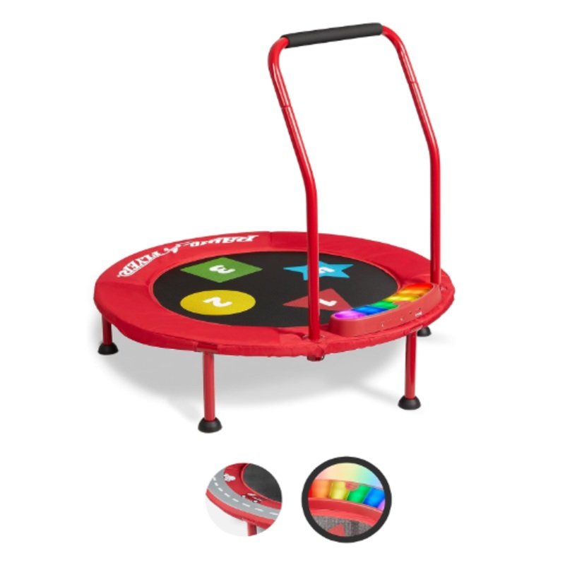 Radio Flyer Game Time Interactive Kids’ Trampoline with Lights & Sounds