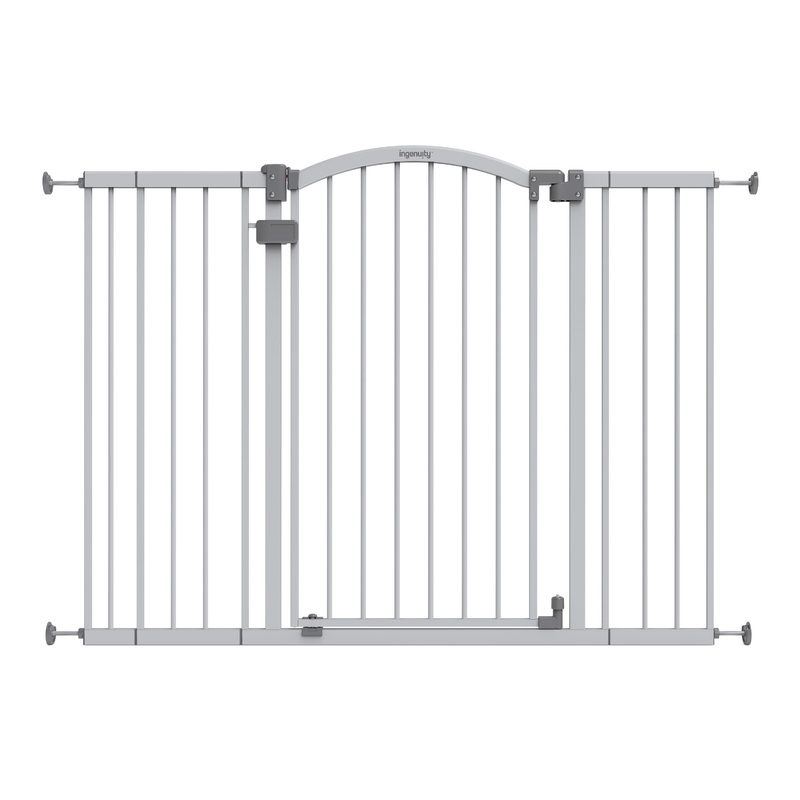 The Thruway 53W Series Pet and Baby Gate, Openings 29.5-53″, 38″ Tall – Gray