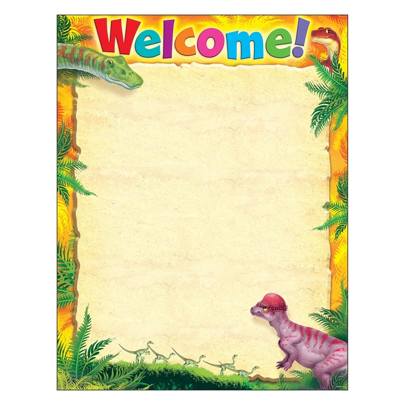 Welcome Discovering Dinosaurs Learning Chart