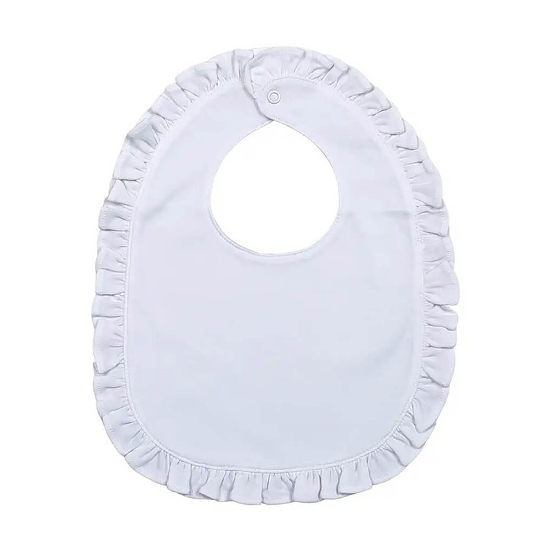 White Ruffle Bib