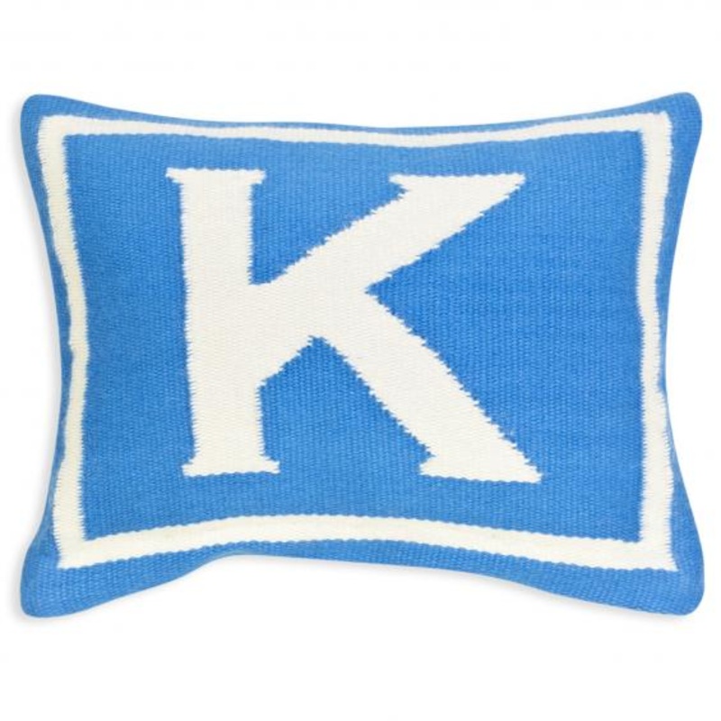 Jonathan Adler Junior Letter K Pillow in Blue