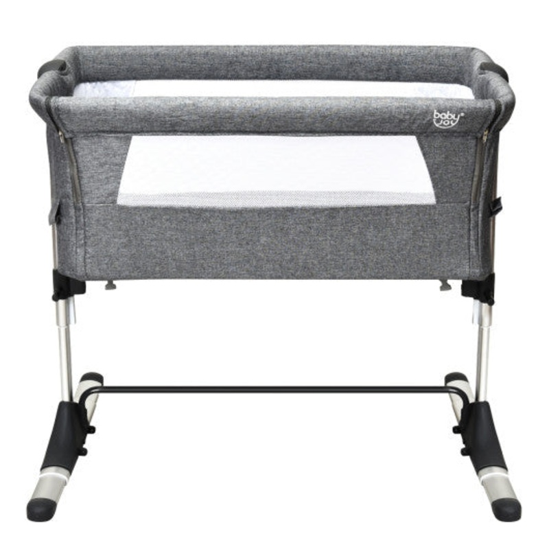 Travel Portable Baby Bed Side Sleeper  Bassinet Crib With Carrying Bag-Gray