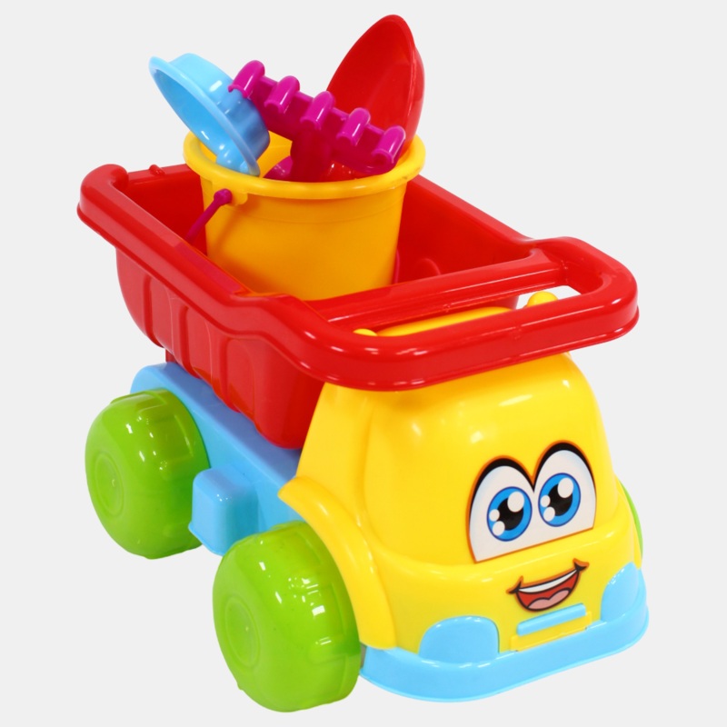 Beach Tipper Truck  Yellow & Red