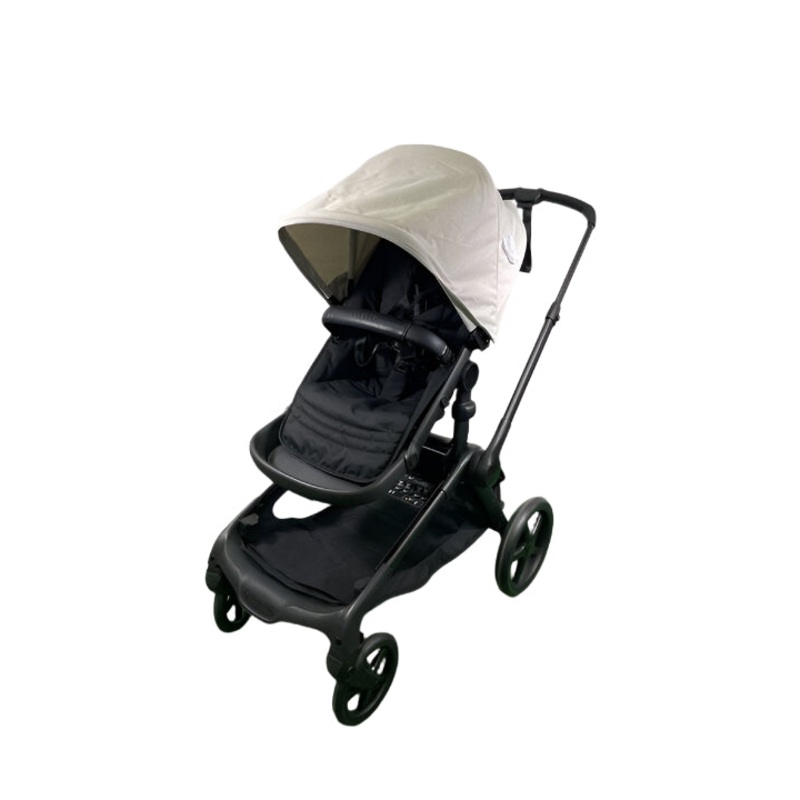 Bugaboo Kangaroo Single To Double Stroller, 2024, Black, Midnight Black, Misty White