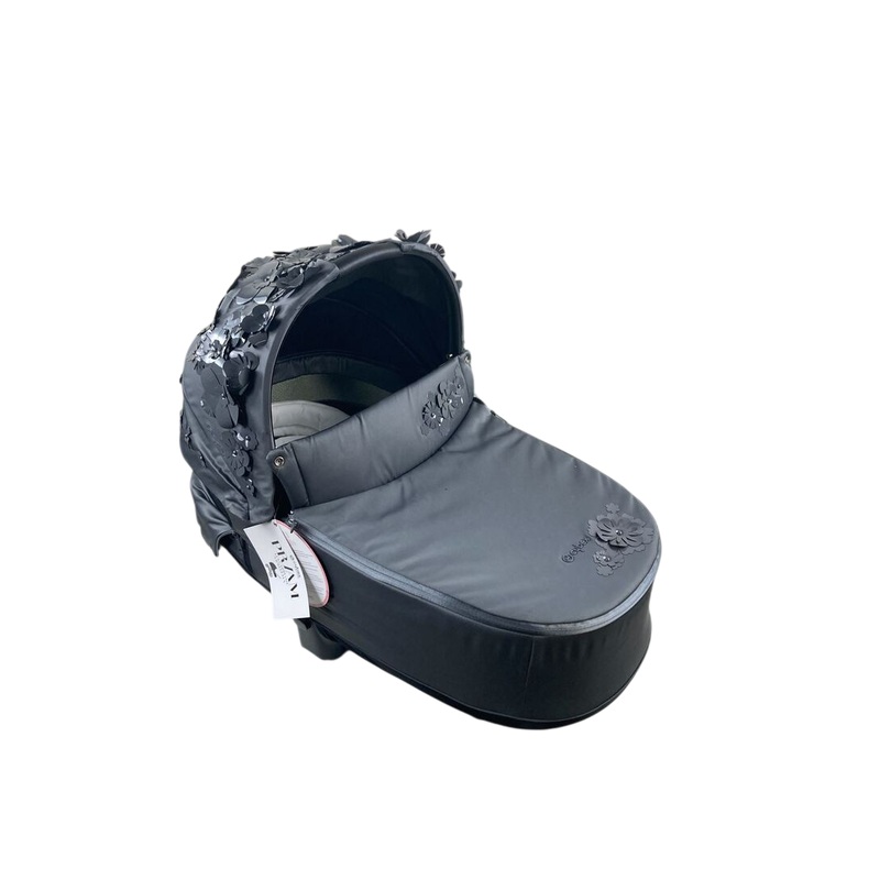 Cybex PRIAM Lux Carry Cot, Simply Flowers Grey