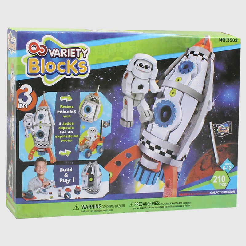Variety Blocks Building Set – 3 in 1 Galactic Mission 210Pcs